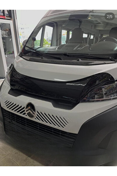 UmTech Citroen Jumper 2014-2025 Kaput Rüzgarlığı Koruyucu Siyah Kaput Koruma ...