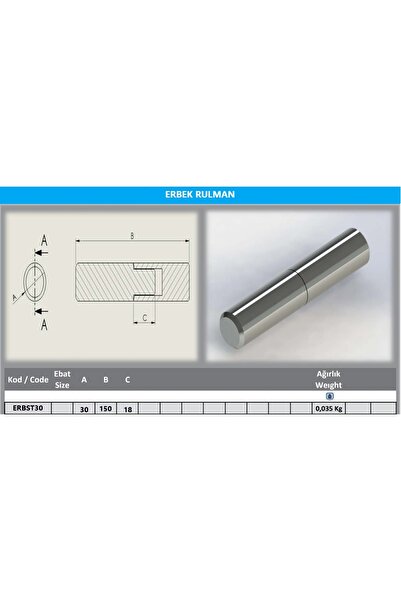 Genel Markalar Mil menteşe Standart 30 mm