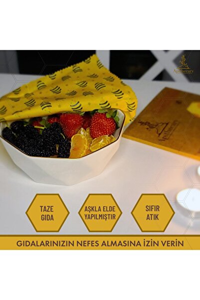 Apithecary Shopexxtra Waxed (large Medium Small Size) Set of 3 100% Organic Food Storage Fabric