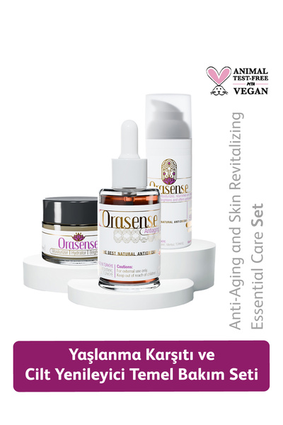 Orasense Yaşlanma Karşıtı Ve Cilt Yenileyici Temel Bakım Seti Vegan (SAFRAN Ö...