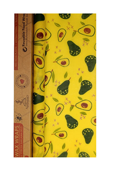 Apithecary Shopexxtra Food Storage Cloth - Avocado Pattern, Waxed, Multi-Purpose, 33X100Cm