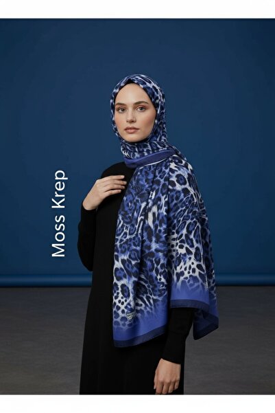 Onur Шаль - Мосс креп, шовковий вигляд, шаль з драпіруванням, якісна еластична тканина, модний магазин, крайова обробка, леопардовий візерунок