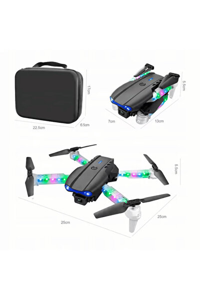 OEM E99 Light Edition Foldable Mini Drone – 2 HD Cameras, Colorful LED Arms, 100m Range