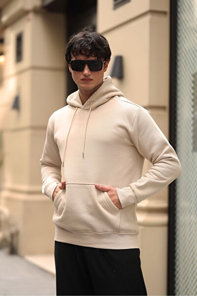 comstar Чоловічий світшот з капюшоном і кишенями Basic кремовий