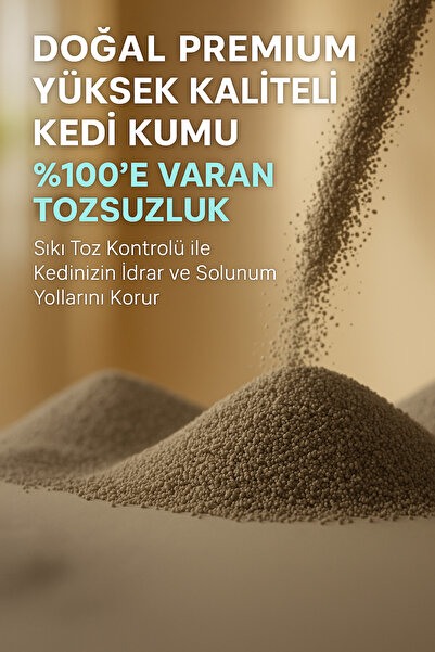 PUGALO Ekonomik Paket 3x10LT Tozsuz Naturel Premium Koku Hapseden Topaklanan Kedi Kumu 30LT