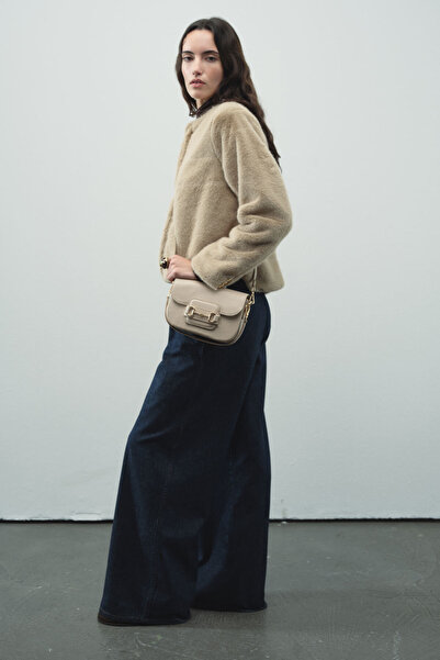 Hooopstore Metal Buckle Closure Bag - Mink