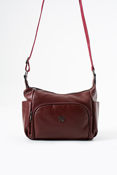 Sanmorris Women's Adjustable Crossbody Strap Multi-Pocket Faux Leather Shoulder Bag