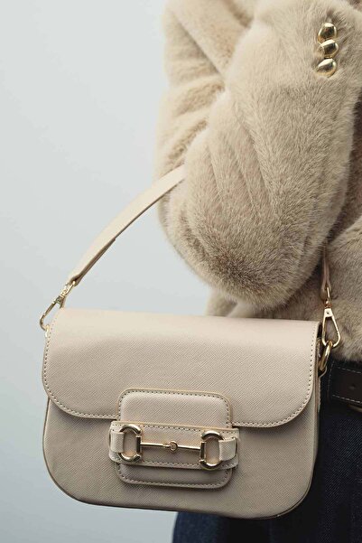 Hooopstore Metal Buckle Closure Bag - Mink