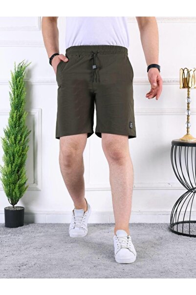 comstar Men's Parachute Printed Khaki Capri Shorts with Elastic Waist