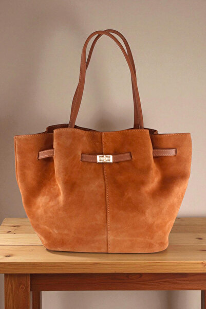 HFKY Dámská taška přes rameno z pravé kůže. Crossbody kabelka. Kabelka. Taška. Semišová taška.