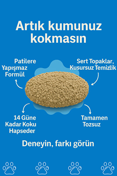 PUGALO Tozsuz Naturel Kedi Kumu Premium Koku Hapseden Topaklanan Çok Katmanlı Kedi Kumu 10LT