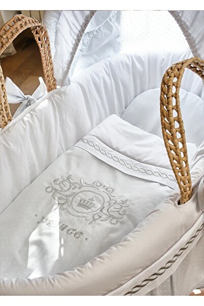 OEM Cosulet din rachita pentru bebelusi, model Prince, alb