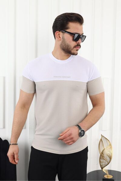 comstar Muška dvobojna majica kratkih rukava Štampano uska siva majica