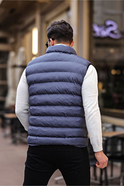 TREND YAŞAR Ανδρικό αμάνικο φανελάκι με τσέπη με φερμουάρ Basic K. Grey