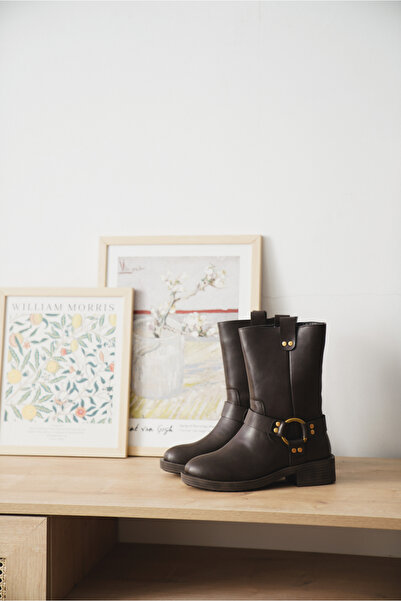 Capone Outfitters Μπότες Biker Leslie με μεταλλικά αξεσουάρ