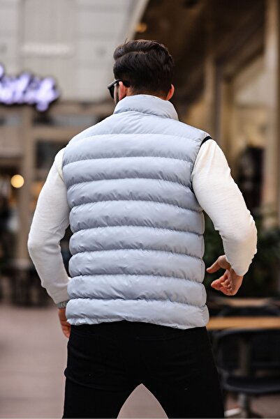 TREND YAŞAR Чоловічий безрукавний жилет з блискавкою та кишенями, сірий