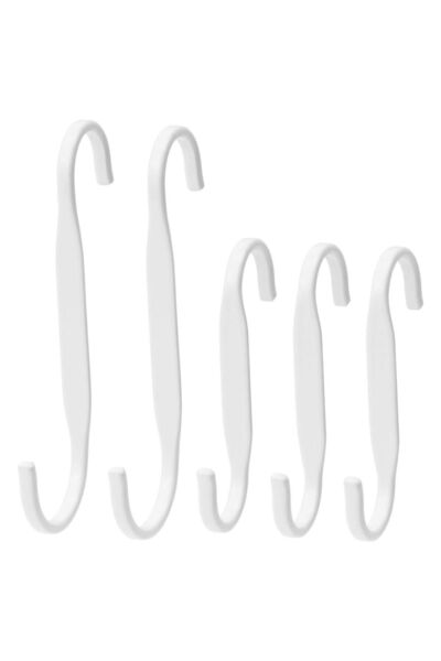 IKEA Cârlig/Umeras pentru șină de andocare Nereby albă - 5 buc