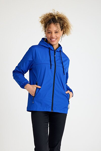 comstar Жіночий водонепроникний плащ з підкладкою, капюшоном і кишенями