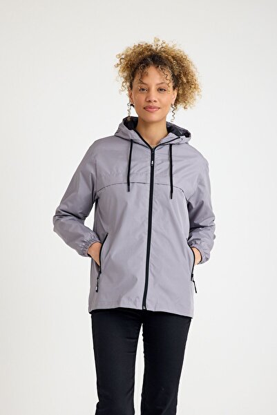 comstar Γυναικείο αδιάβροχο με επένδυση με κουκούλα και τσέπες