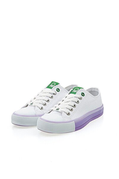 Benetton BN-30176 Women's Sneakers WHITE LILA