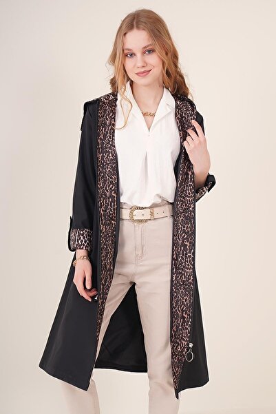 comstar Kadın Beli Büzgülü Su Itici Kapüşonlu Trençkot