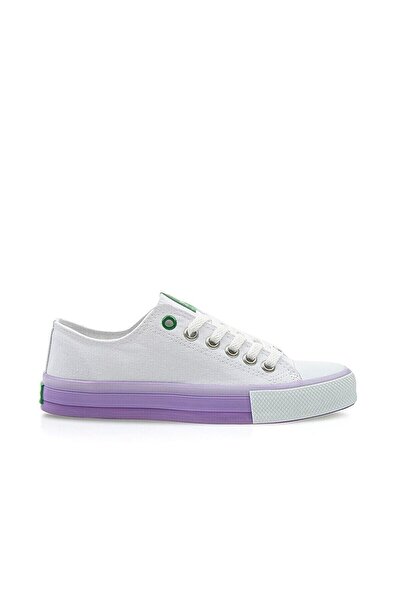 Benetton BN-30176 Women's Sneakers WHITE LILA