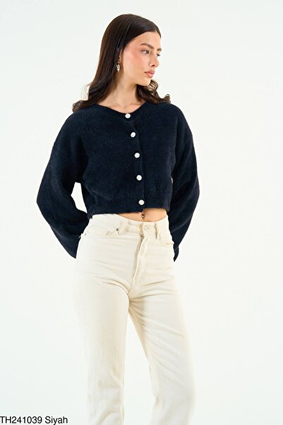 Ravencia Жіночий кардиган з перлинками та ґудзиками