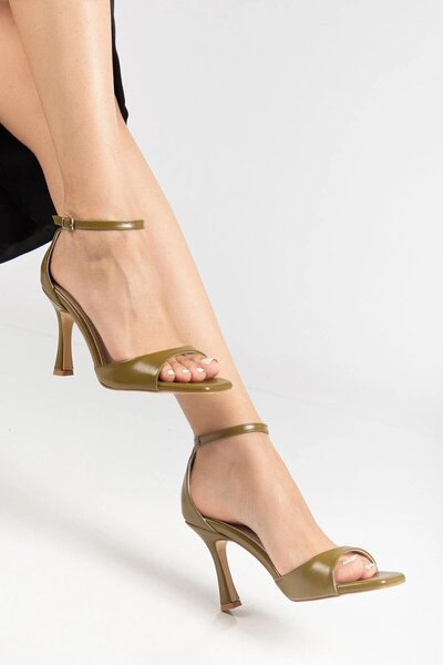 ALTIN TOPUK Women's Olive Green Heeled Shoes