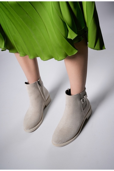 Riccon Lhewiel Kadın Bot 001207 Bej Süet