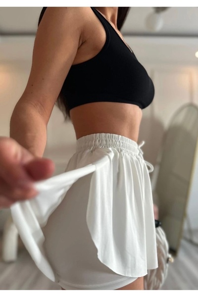 MAMAYAGA Жіноча тканина Sandy Спортивна елегантна повсякденна спортивна спідниця з шортами