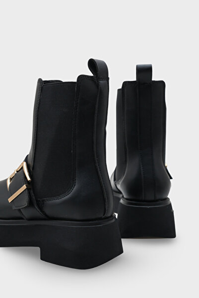 Capone Outfitters Gennie Yuvarlak Burunlu Yandan Trak Tabanlı Kadın Bot