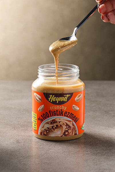 HEYNUT Şeker ilavesiz %100 Fıstık Ezmesi (Parçacıklı Kıvam) 350gr