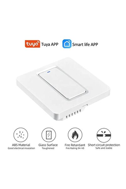 ZIGBEE Întrerupător inteligent de lumină wireless, iluminat cu LED, 2,4 GHz, monofazat, alb