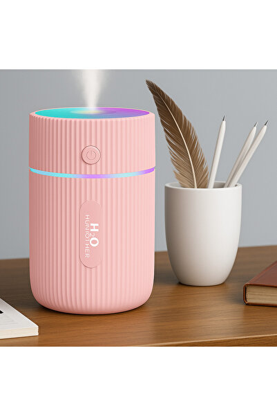 H2O Humidifier Air humidifier with aromatherapy diffuser for home, office and car, 220ML, Pink