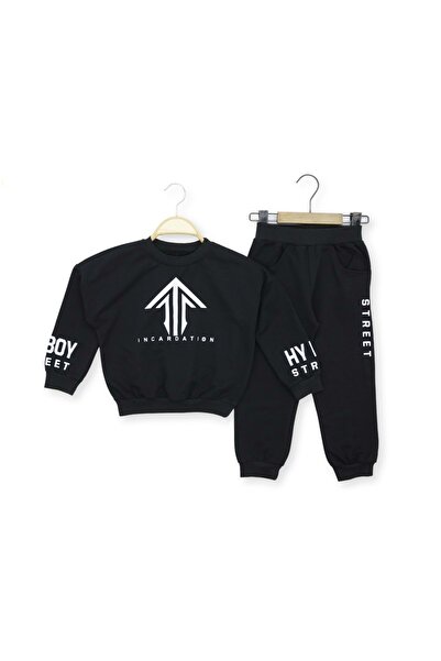 atabay SET SUPERIOR INFERIOR CU IMPRIMARE STRADALĂ, DUA FIȘE, Negru