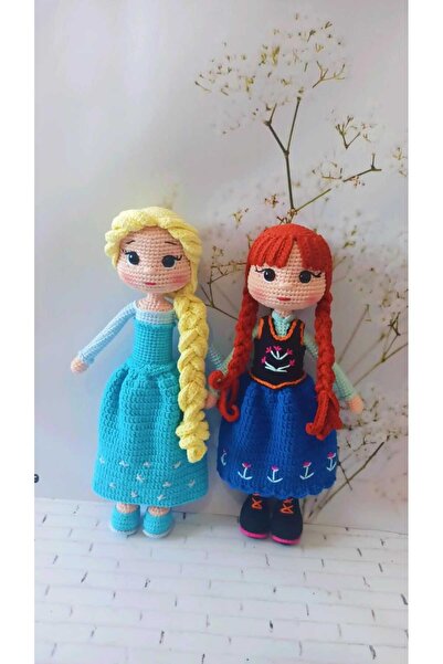 msl masal hobi evi Amigurumi Elsa ve Anna Bebek