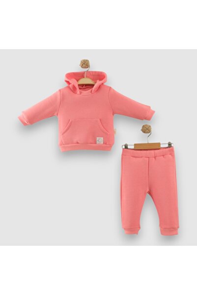 Necix's Kanguru Cepli̇ K Hooded Üç İpli̇k Şar Fleece-Lined t Top Takim Pomegranate Flower