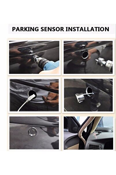 Niken Araç geri park sensörü led ekran ve ses ikazlı siyah göz