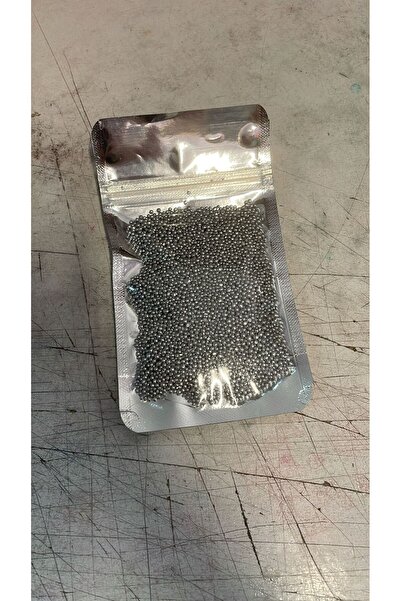 hediyehobihersey Pasta Süsleme Şekeri Draje Boncuk Pasta Süsleme ŞekeriGümüş 10 mm 4 mm 2 mm 120 GR