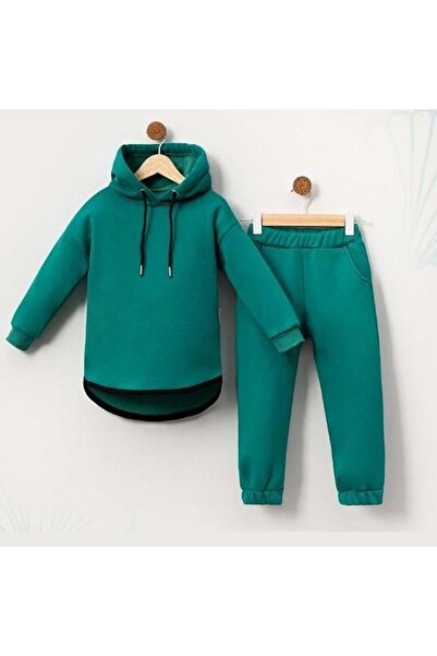 Necix's Hooded three thread shard with ribbon Fleece-Lined top set green