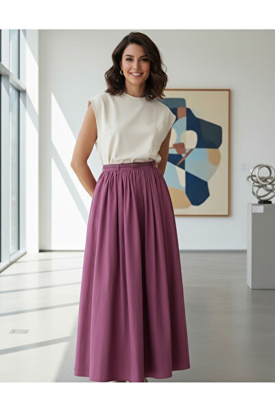 Loreen Rose Kadın Kemerli Tesettür Uzun Etek