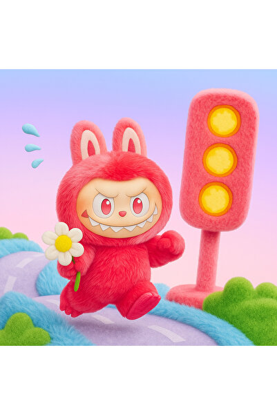 REZZOSS Labubu Doll Keychain for Kids, Colorful Plush Toy Shining Eye, Cute Gift Cartoon Display Figures