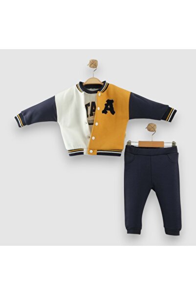 Necix's Moritania College Three-Ply Shar Fleece-Lined Piece Bottom-Top Set Mustard