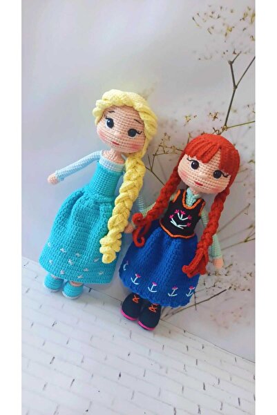 msl masal hobi evi Amigurumi Elsa ve Anna Bebek