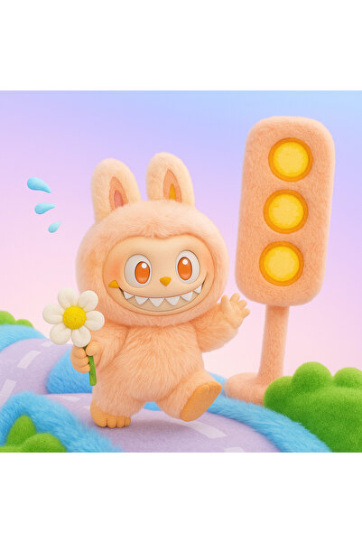 REZZOSS Labubu Doll Keychain for Kids, Colorful Plush Toy Shining Eye, Cute Gift Cartoon Display Figures