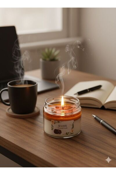 aralmini Kokulu Mum Terapi ve Çakra Jel Mum Kahve Aromalı Rituel Mum