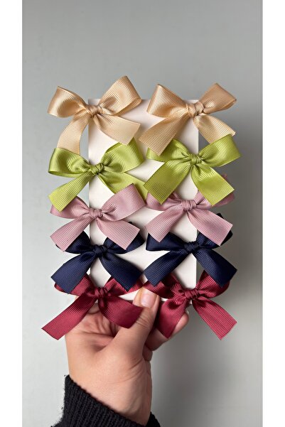 Toka Perisi Naluca cu panglici în tonuri închise 10 bucăți cu cleme metalice ...