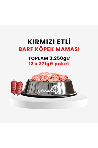 Çiğmamam Doğal Kedi ve Köpek Maması Çiğmamam BARF Kırmızı Etli Tahılsız Sebze...