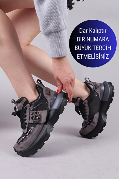 Birikon Reps Buckle Suede Parachute Paneled Sneakers Black