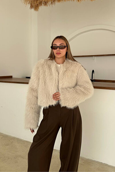 SUN STYLE Women's Collar Hook & Lined Short Coat/Jacket